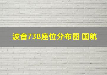 波音738座位分布图 国航